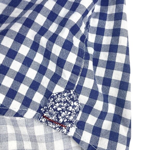 International Report Designed for Fun Blue Gingham Button Shirt Floral Accent L - Picture 7 of 12